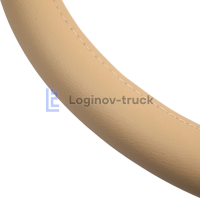 Оплетка на руль 45см Loginov-Truck (DAF, MAN, MB, VOLVO) Экокожа Бежевый (28452)