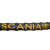 Оплетка на руль 46-48см SCANIA кожа с вышивкой цвет  Чёрный (27840)