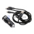 Зарядное устройство 2  USB 2.4 A/2.4 A 5V Черный алюминий DC12V/34V iPhone+Android+Type-C  (28160)