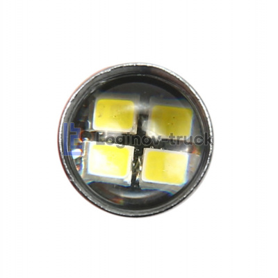 Лампа безцокольная  T10-2016-16SMD с линзой nonpolar 1,4W 12-24V (алюминиевый корпус) (26392)