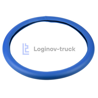 Оплетка на руль 45см Loginov-Truck (DAF, MAN, MB, VOLVO) Экокожа Синий (28188)