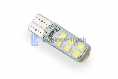 Лампа безцокольная 12 SMD с силиконом Белый 24V(18150)