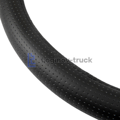 Оплетка на руль 45см Loginov-Truck (DAF, MAN, MB, VOLVO) Экокожа Перфорация Черный (28193)