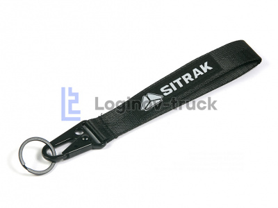 Брелок SITRAK ткань, вышивка Карабин 13*3 (26699)
