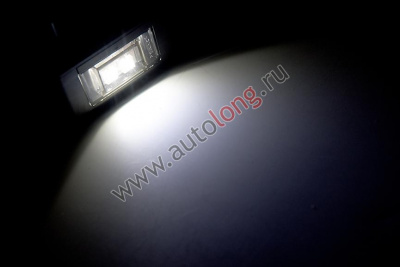 Подсветка номера LED 24V черная 4-LED, EURO