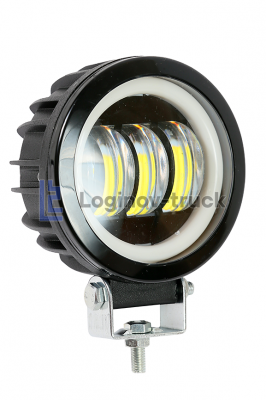 Фара светодиодная 12/27V 30W (2 режима:High/Low, габарит White) 90mm* 50mm (23724)