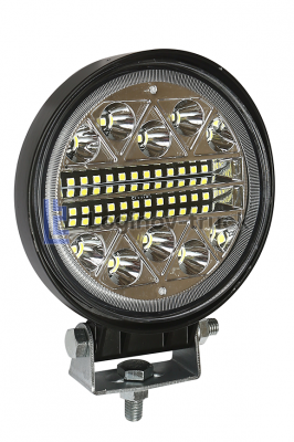 Фара светодиодная 12/27V 102W 34LED круглая(23869)