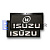 Брызговик 490мм*250мм ISUZU (белая надпись) (27821)