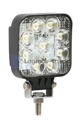 Фара светодиодная 12/27V 9 SMD квадрат MINI 27W SQUARE FLOOD (Epistar 6000K) 80х80х30mm (20246)
