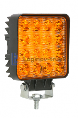 Фара светодиодная 12/27V 48W квадрат Желтый (105mm*125mm*60mm)(23326)