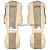 Чехол-сиденья ЭКО КОЖА с Алькантара KZ K5 (54901) с 2019 г. Беж. Корич. стр. (26940)