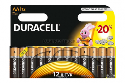 Батарейки DURACELL (Пальчиковые) 12 шт(19466)