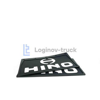 Брызговик 490мм*250мм HINO (белая надпись) (27656)
