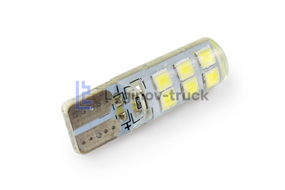 Лампа безцокольная 12 SMD с силиконом Белый 24V(18150)