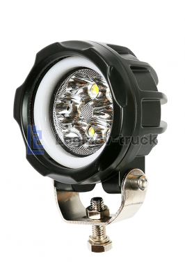Фара светодиодная 12/27V 18W CREE- диоды D-80mm (23727) 4 режима