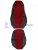Чехол-сиденья ЭКО КОЖА с Алькантара SCANIA 5 P/G/R/S (2004-2014) Черн-Крас Черная. строчка (26956)