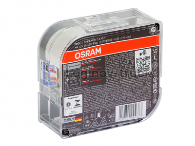 Лампа 12V H4 60/55W P43t +100% бокс (2шт.) Night Breaker Silver OSRAM(25588)