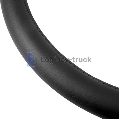 Оплетка на руль 45см Loginov-Truck (DAF, MAN, MB, VOLVO) Экокожа Черный (28179)