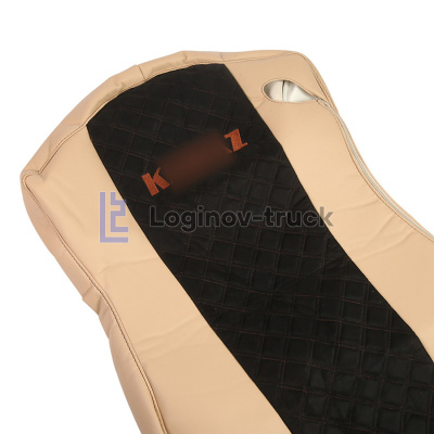 Чехол-сиденья ЭКО КОЖА с Алькантара KZ K5 (54901) с 2019 г. Беж.-Черный  Корич. стр. (26941)
