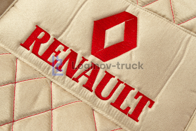 Чехол-сиденья стеганый (Alicante) RENAULT MAGNUM 2002 (2 ремня) 2 выс.сид(18655)