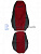 Чехол-сиденья ЭКО КОЖА с Алькантара SCANIA 5 P/G/R/S (2004-2014) Черн-Крас Черная. строчка (26956)